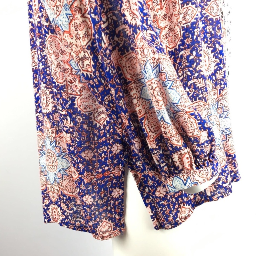 Lucky boho ethnic print long sleeves top NWOT - Picture 4 of 7